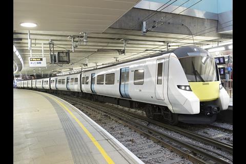 Impression of the future Siemens Desiro City Class 700 train for Thameslink services.